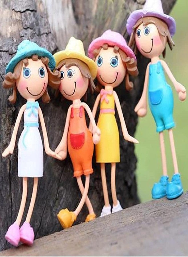 BHOOLU&GOOLU Summer Sunshine Girl Doll Cartoon Figurines (4 pcs/Set) - Image 2